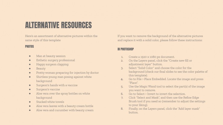 Plastic Surgery Center presentation template