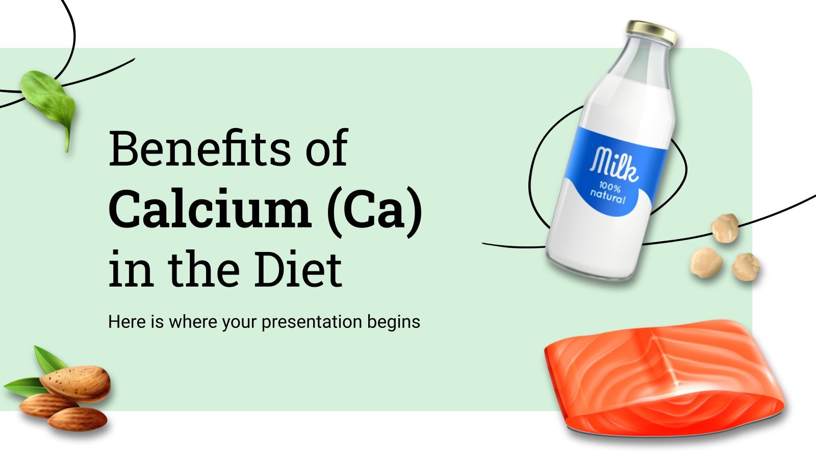 Les avantages du calcium (Ca) dans l’alimentation Modèles de présentation