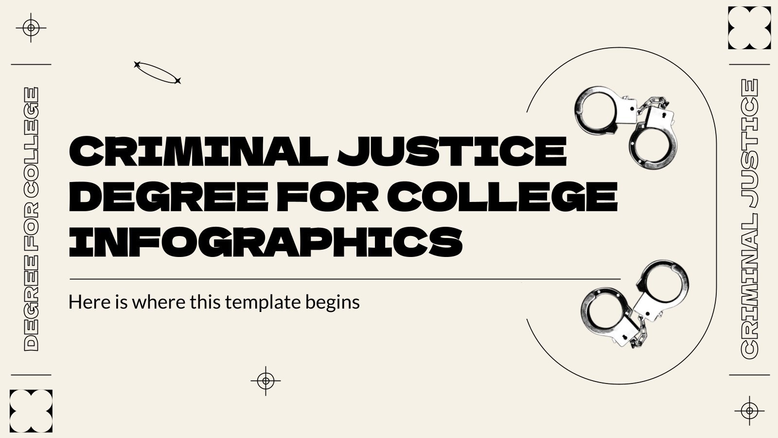 Criminal Justice Degree for College Infographics presentation template 