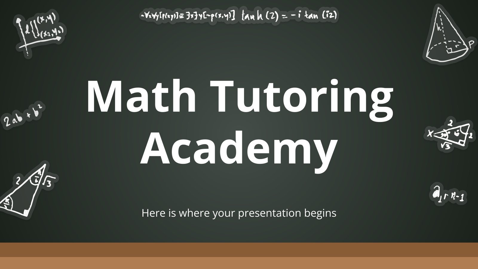 Plantilla de presentación Academia de tutoría de matemáticas