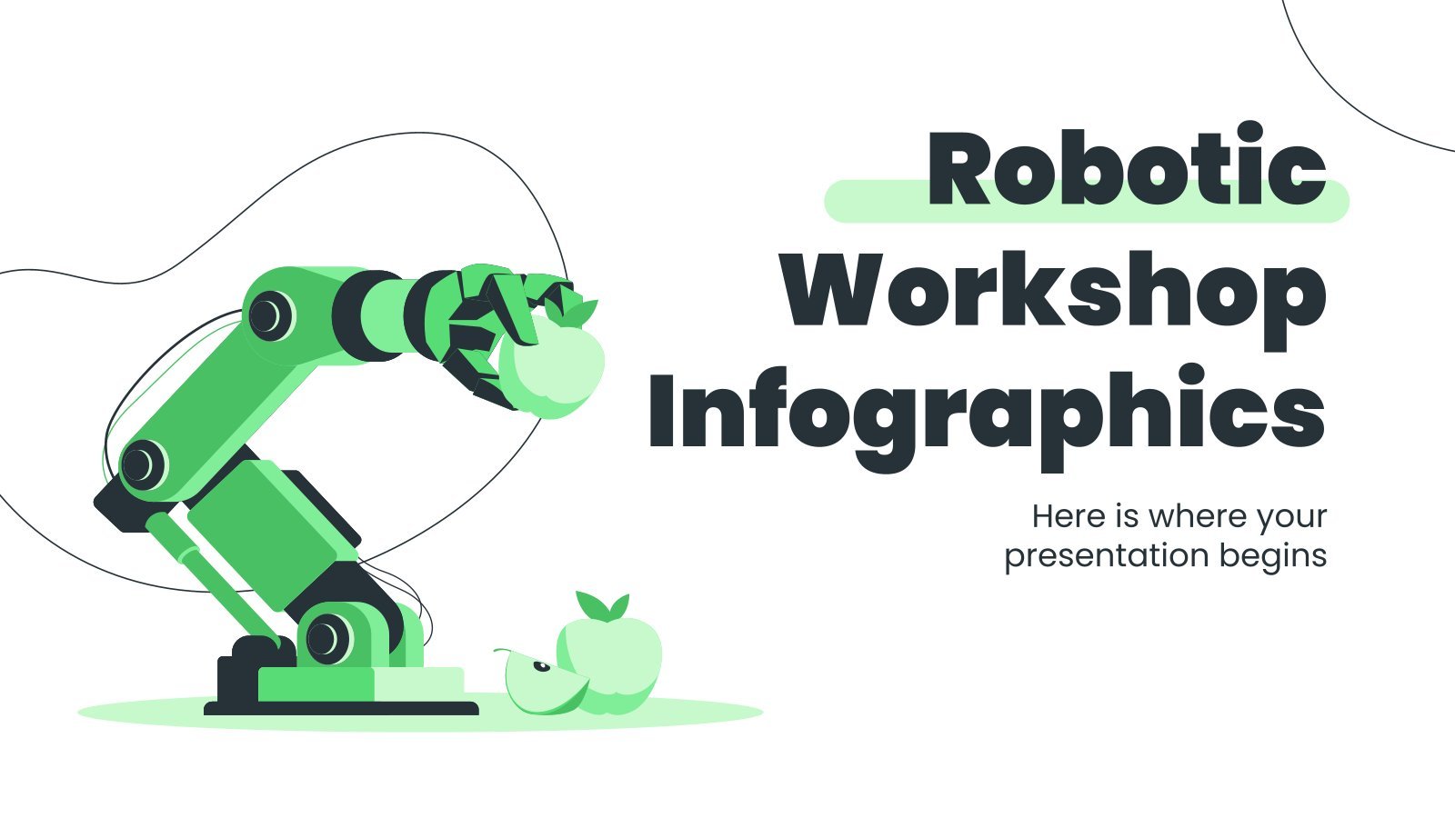 Roboter-Workshop Infografiken Präsentationsvorlage