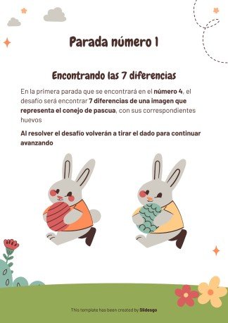 The Easter Bunny: Activity Trail Game presentation template 