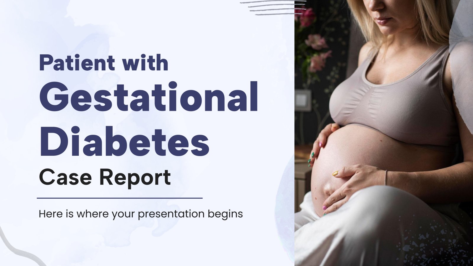 Patient with Gestational Diabetes Case Report presentation template 