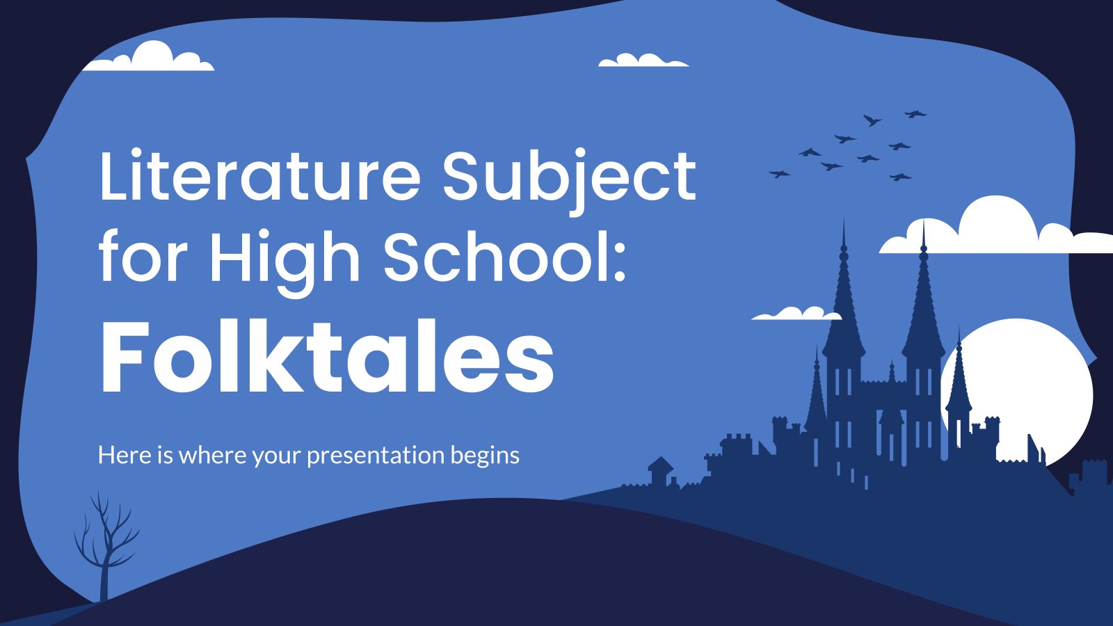 Literature Subject for High School: Folktales presentation template 