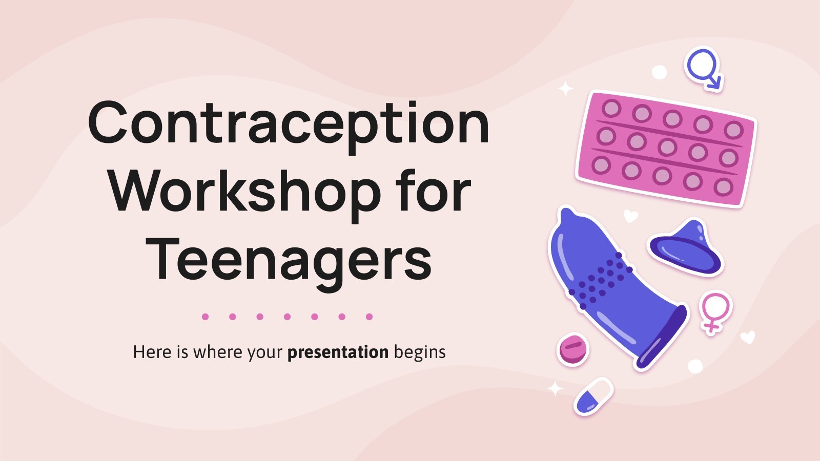 Verhütungsworkshop für Teenager Präsentationsvorlage