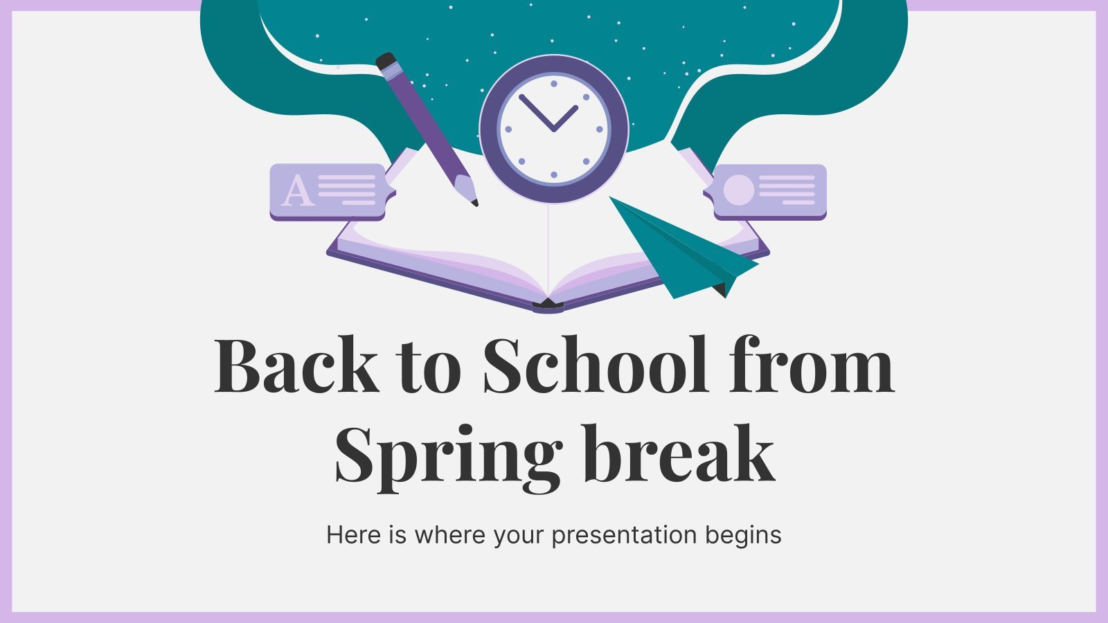 Back to School from Spring Break presentation template 