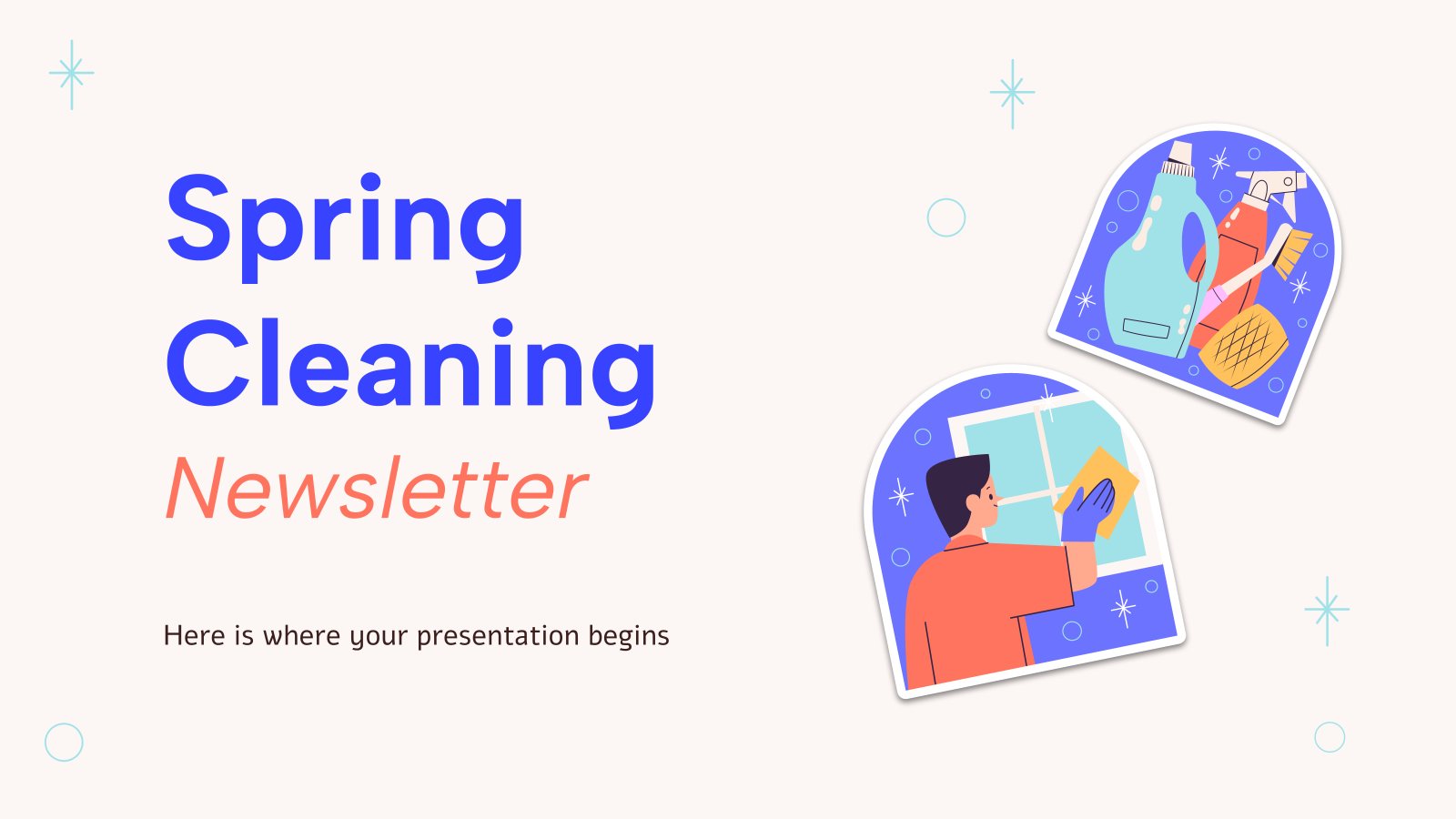 Spring Cleaning Newsletter presentation template 