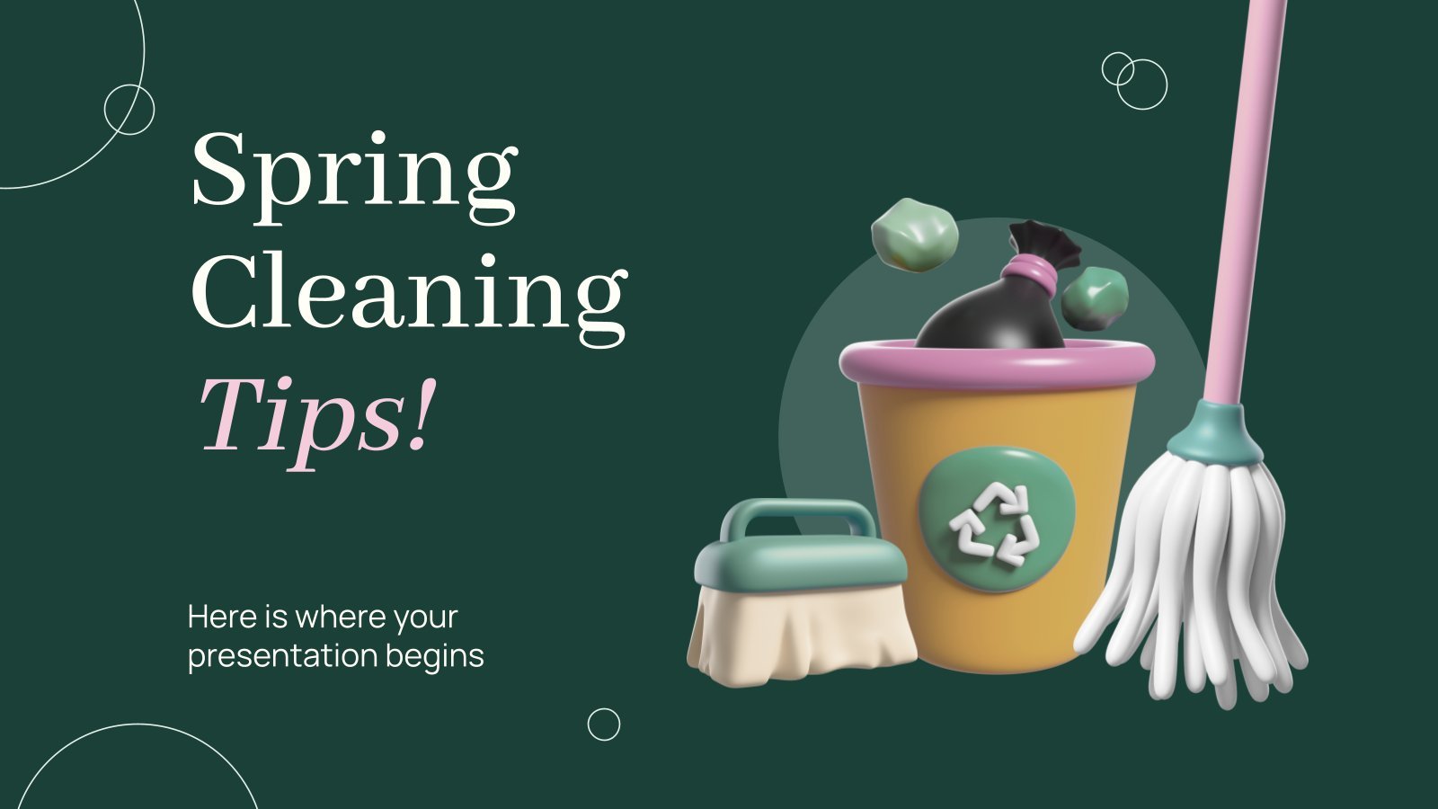 Spring Cleaning Tips! presentation template 