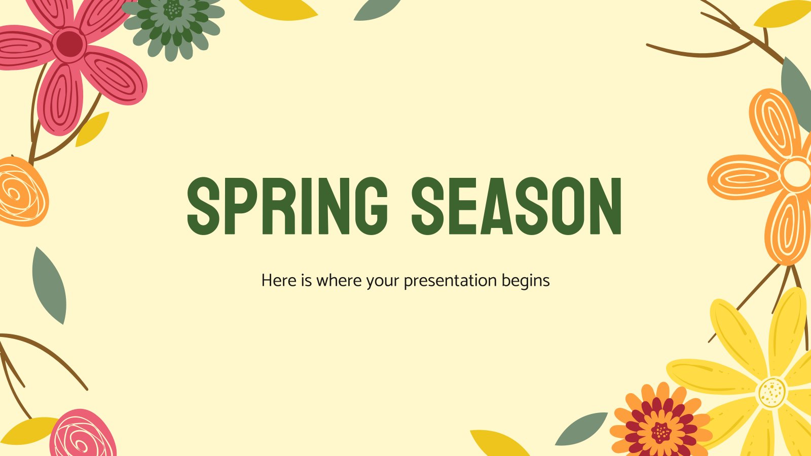 Spring Season presentation template 