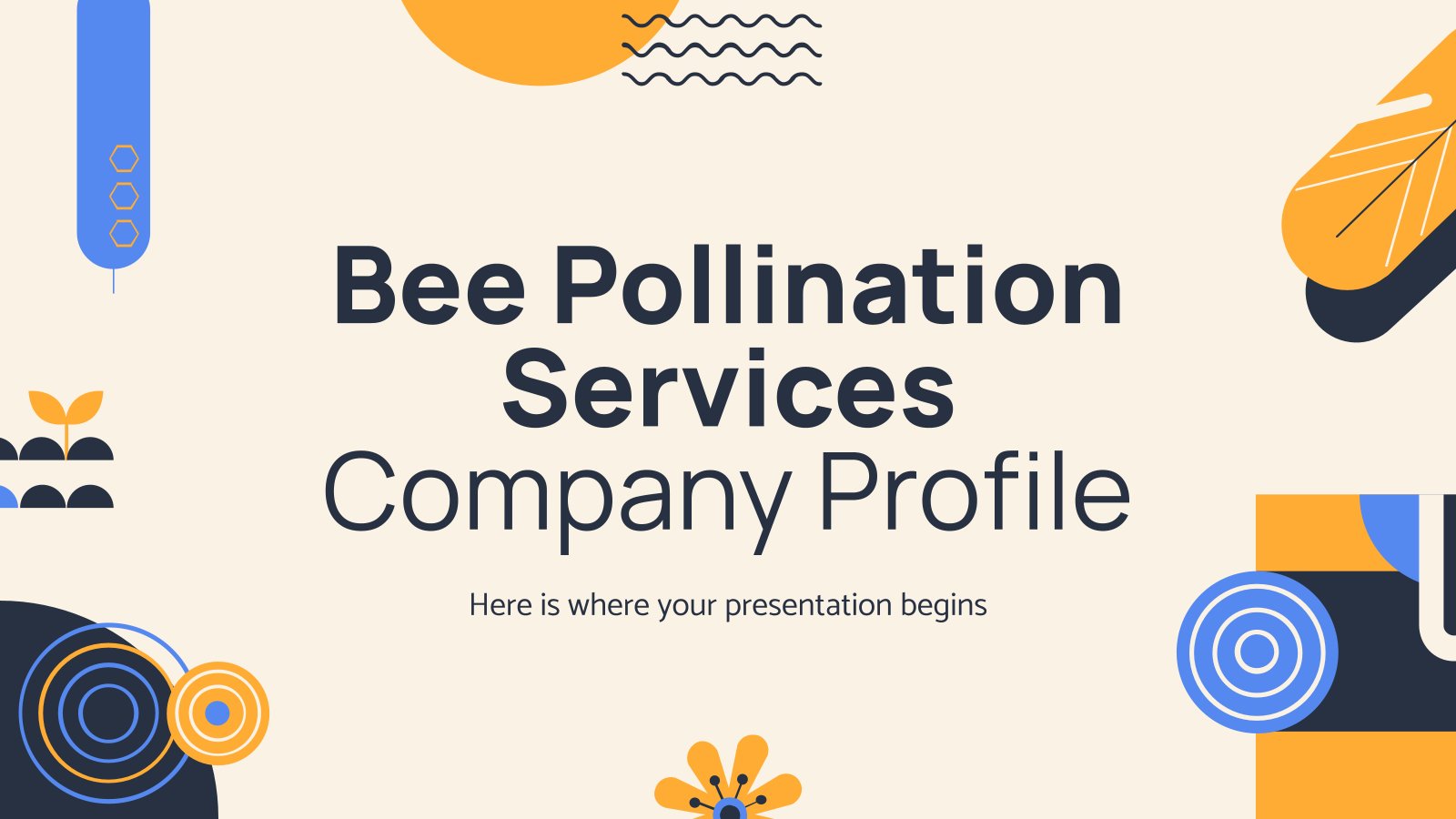 Profil de l’entreprise - Services de pollinisation des abeilles Modèles de présentation