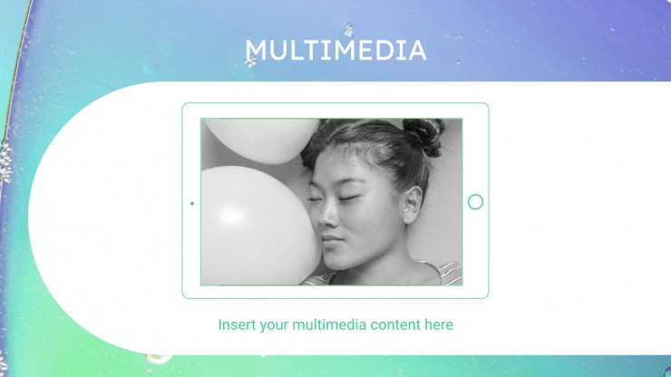 Modelo de apresentação Slides de vendas com bolhas