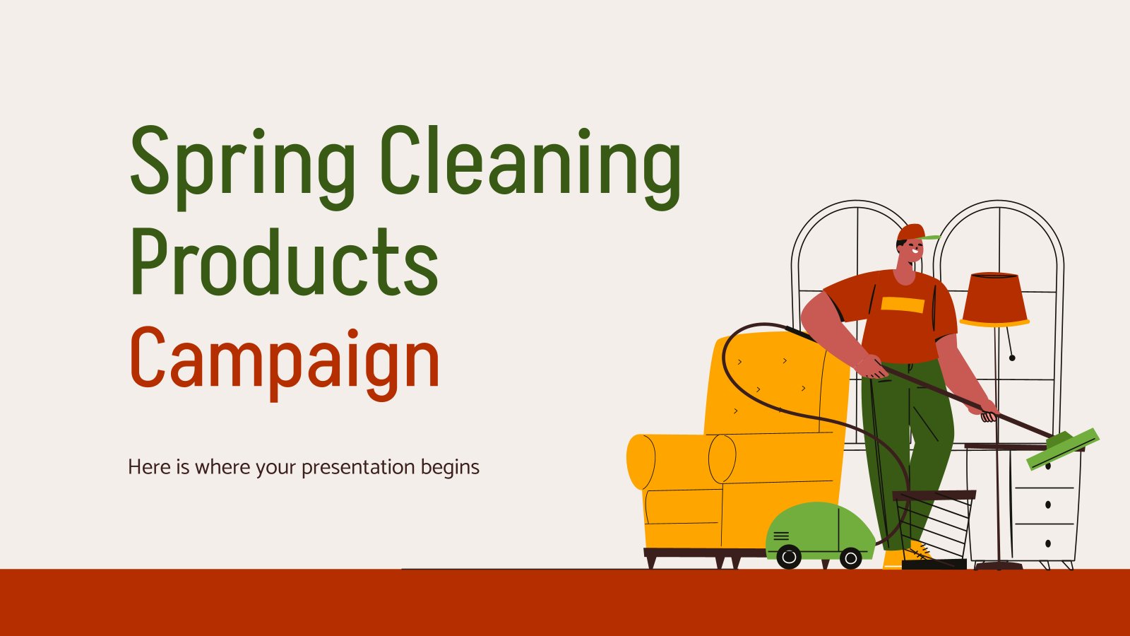 Spring Cleaning Products Campaign presentation template 