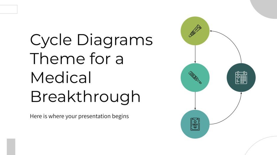 Cycle Diagrams Theme for a Medical Breakthrough Presentation