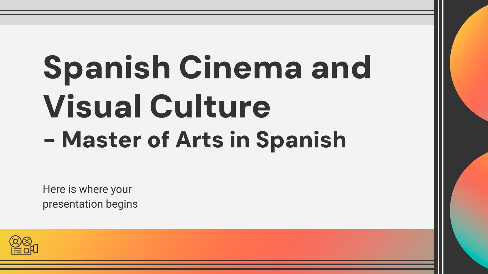 Modelo de apresentação Cinema e cultura visual da Espanha - Mestrado em Filologia Espanhola