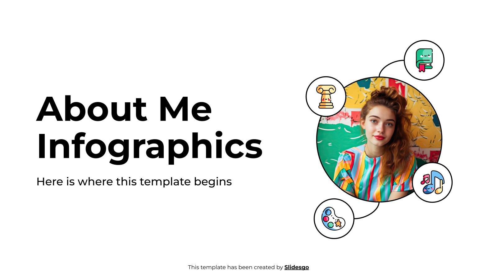 About Me Infographics presentation template 