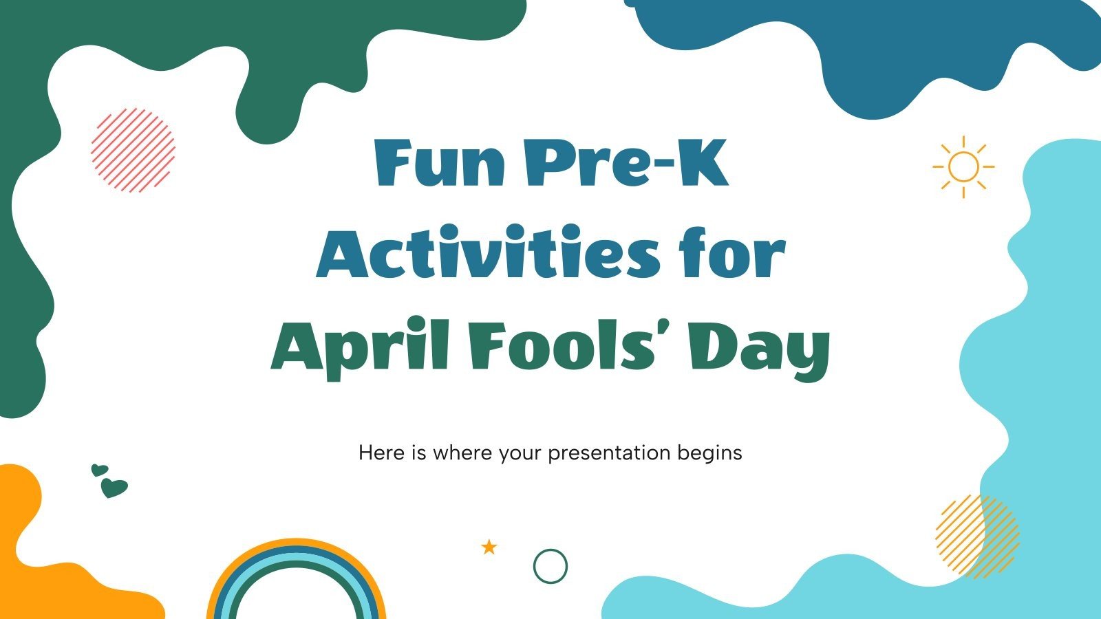 Fun Pre-K Activities for April Fools' Day presentation template 