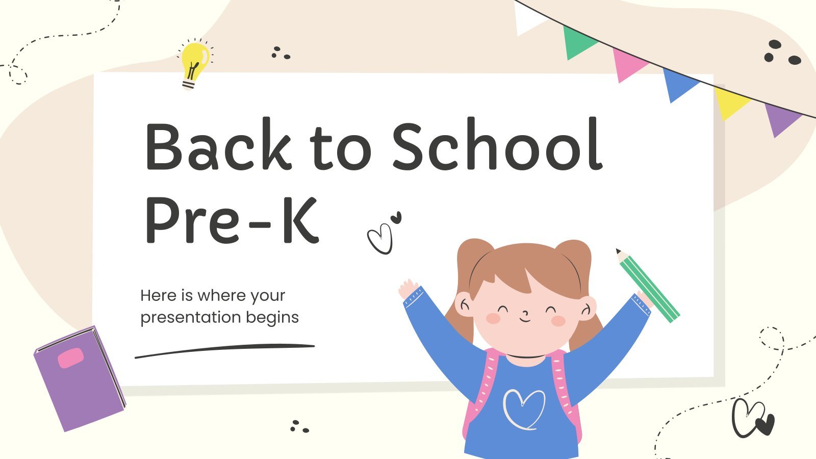 Back to School - Pre-K presentation template 