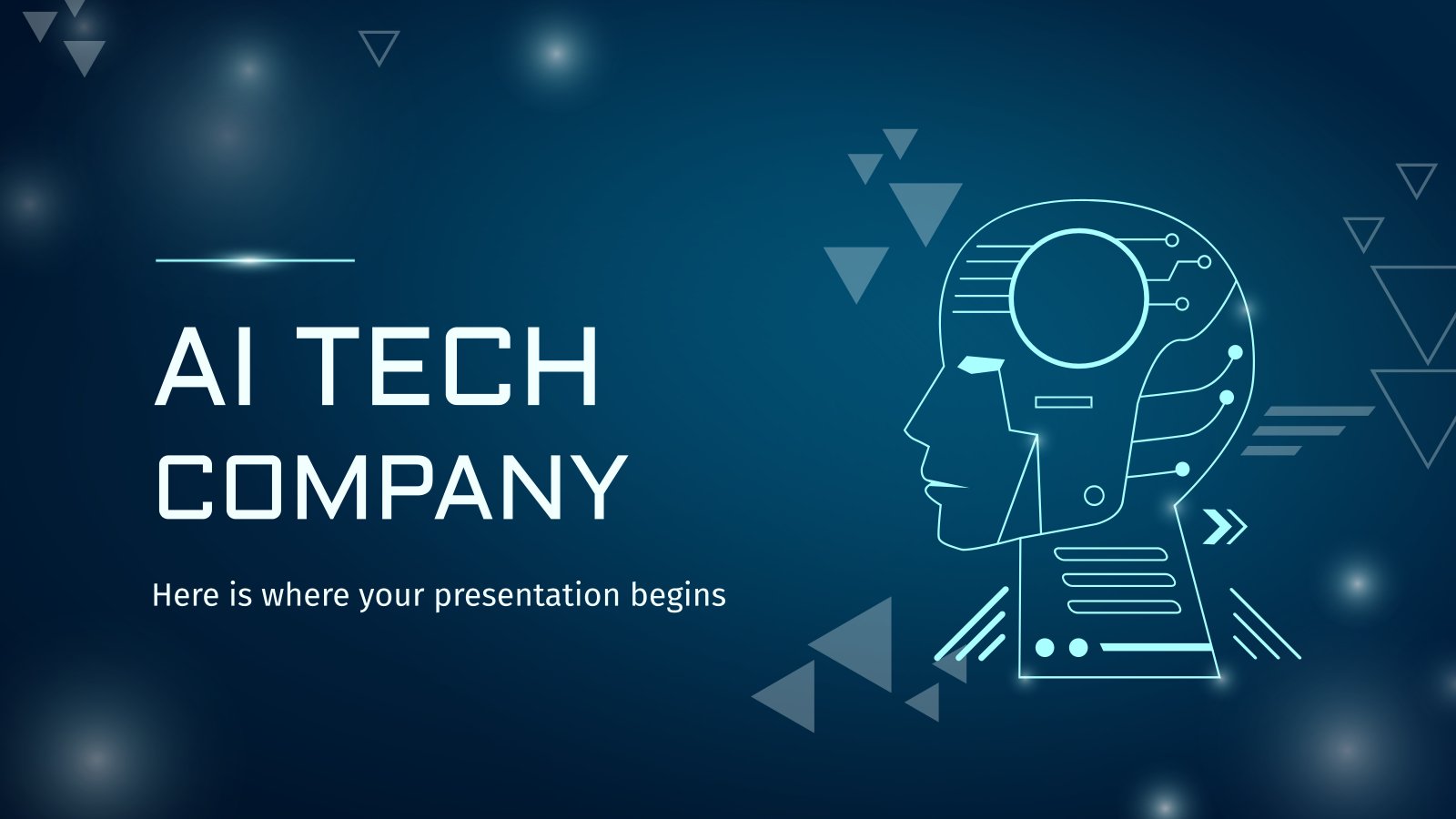 AI Tech Company presentation template 