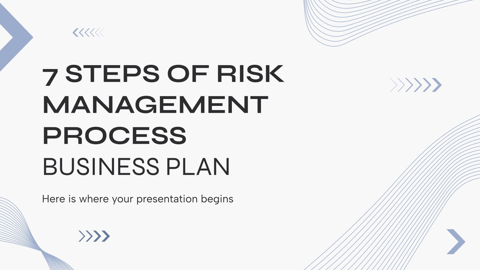 7 Steps Of Risk Management Process Business Plan presentation template 