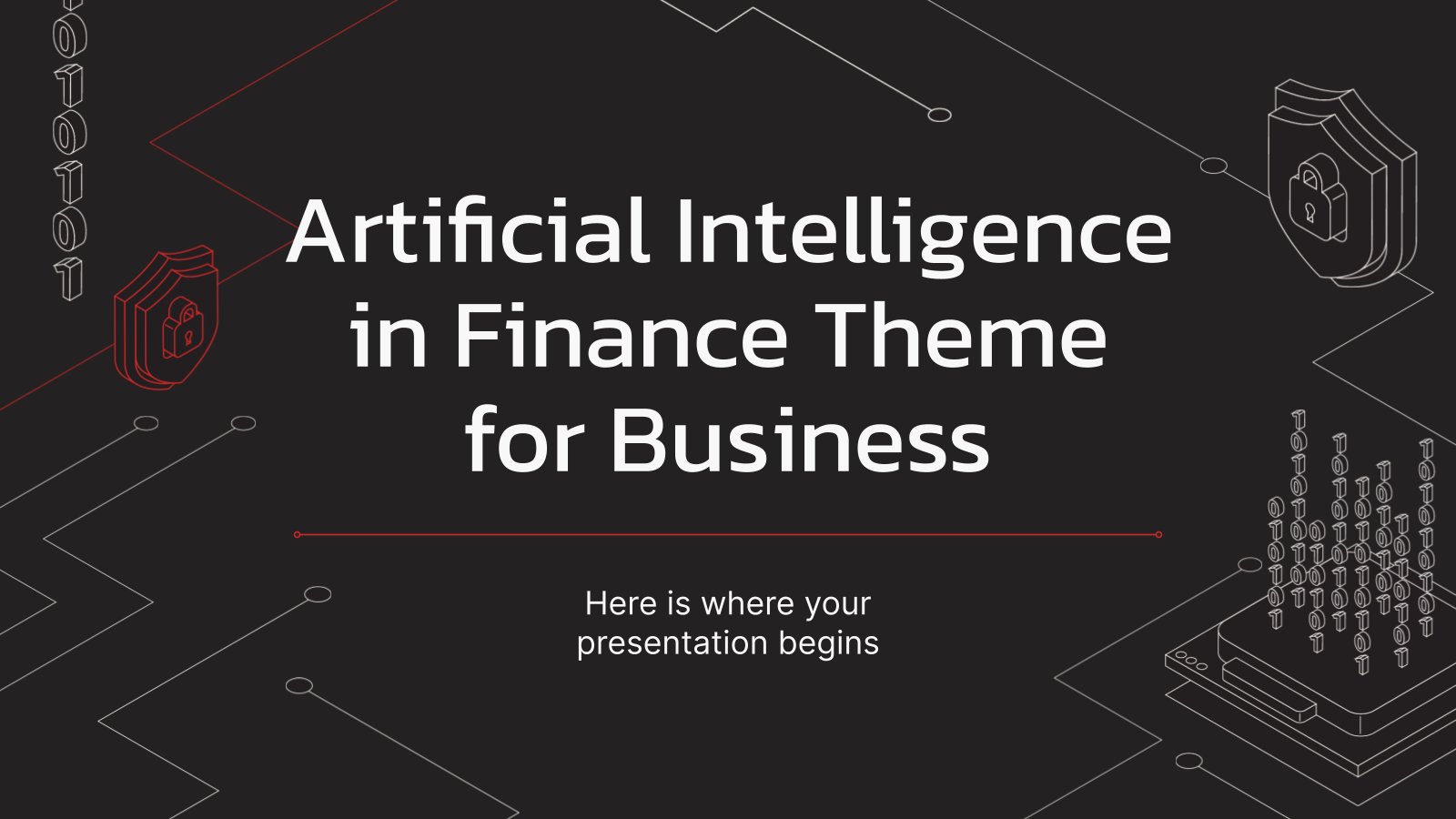 Artificial Intelligence in Finance Theme for Business presentation template 