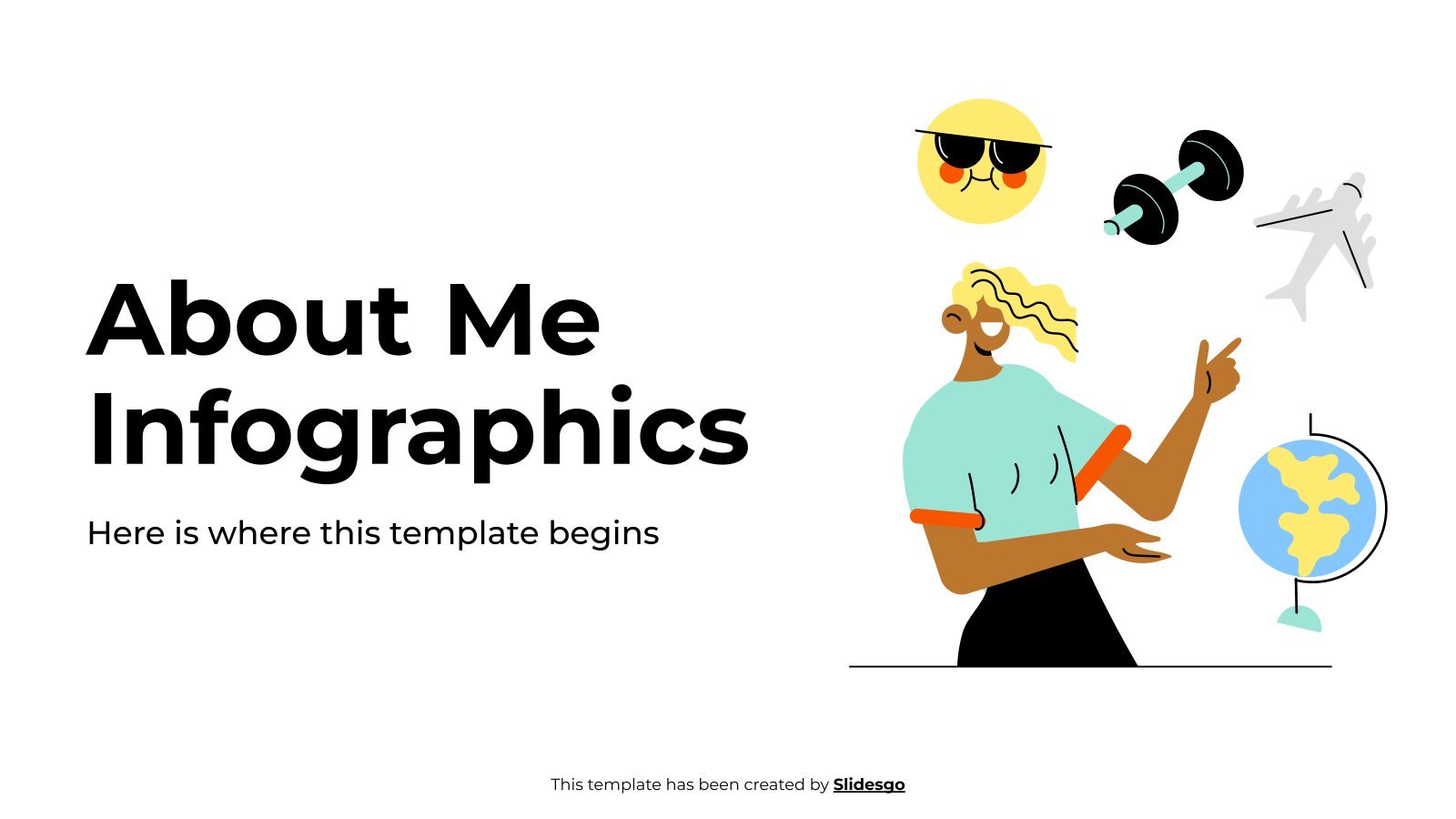 About Me Infographics presentation template 