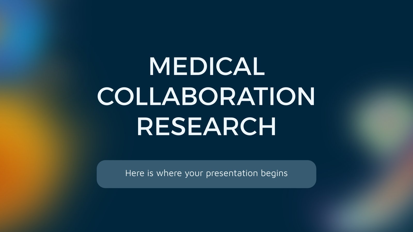 Medical Collaboration Research presentation template 