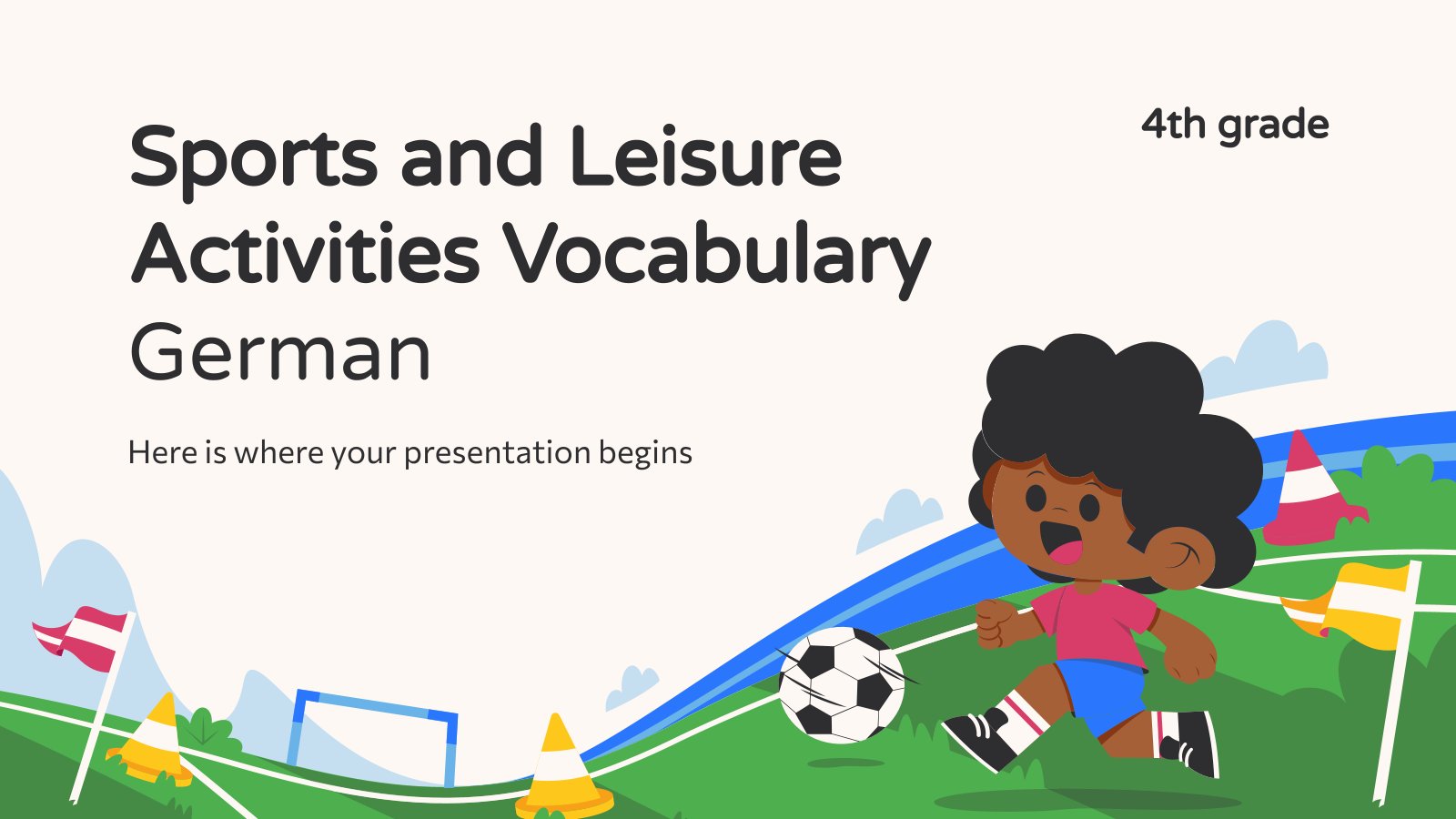 Sports and Leisure Activities Vocabulary - German - 4th Grade presentation template 