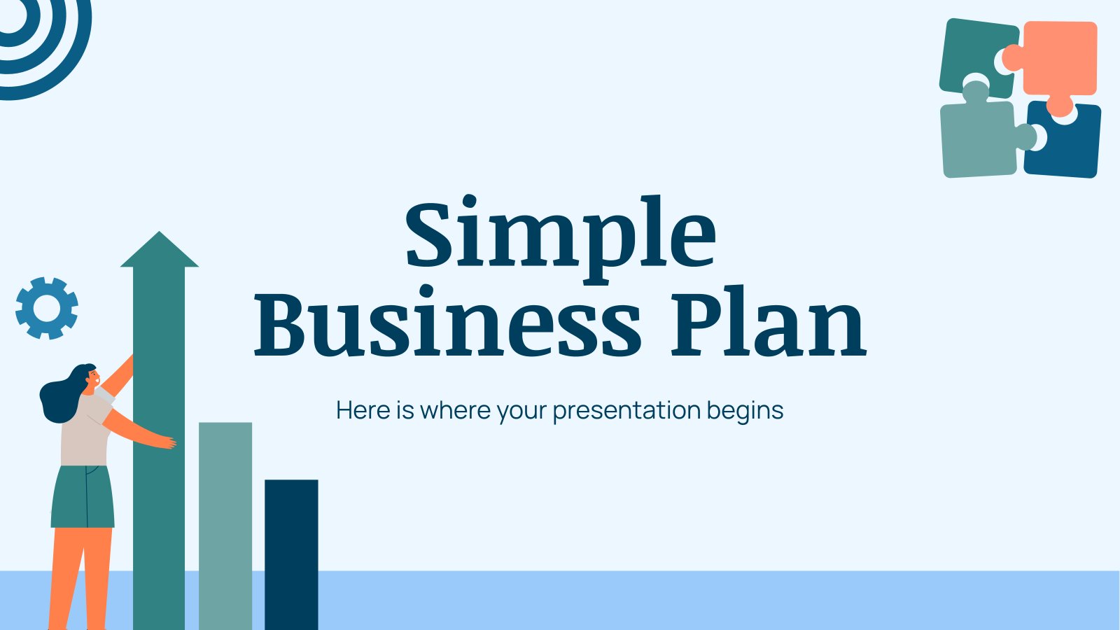 Simple Business Plan presentation template 