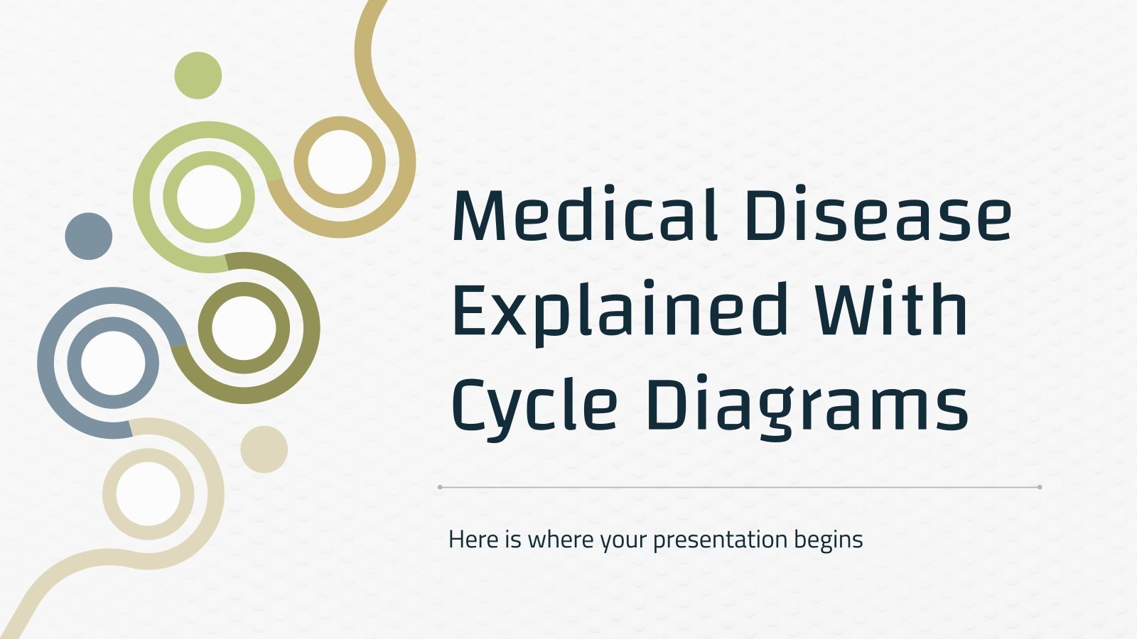 Modelo de apresentação Doença médica explicada com diagramas de ciclo