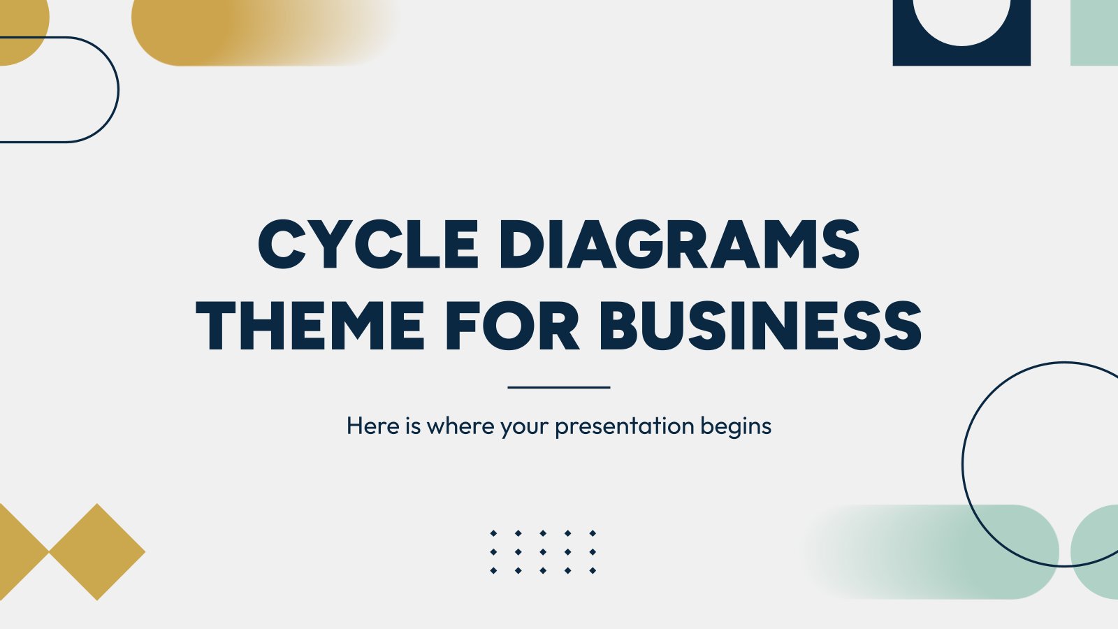 Modelo de apresentação Tema com diagramas de ciclo para negócios