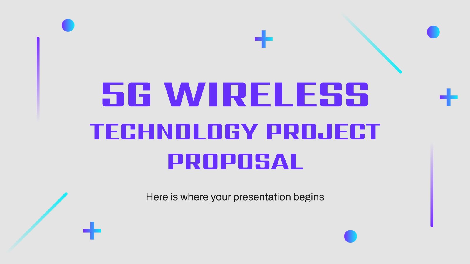 Plantilla de presentación Propuesta de proyecto de tecnología inalámbrica 5G