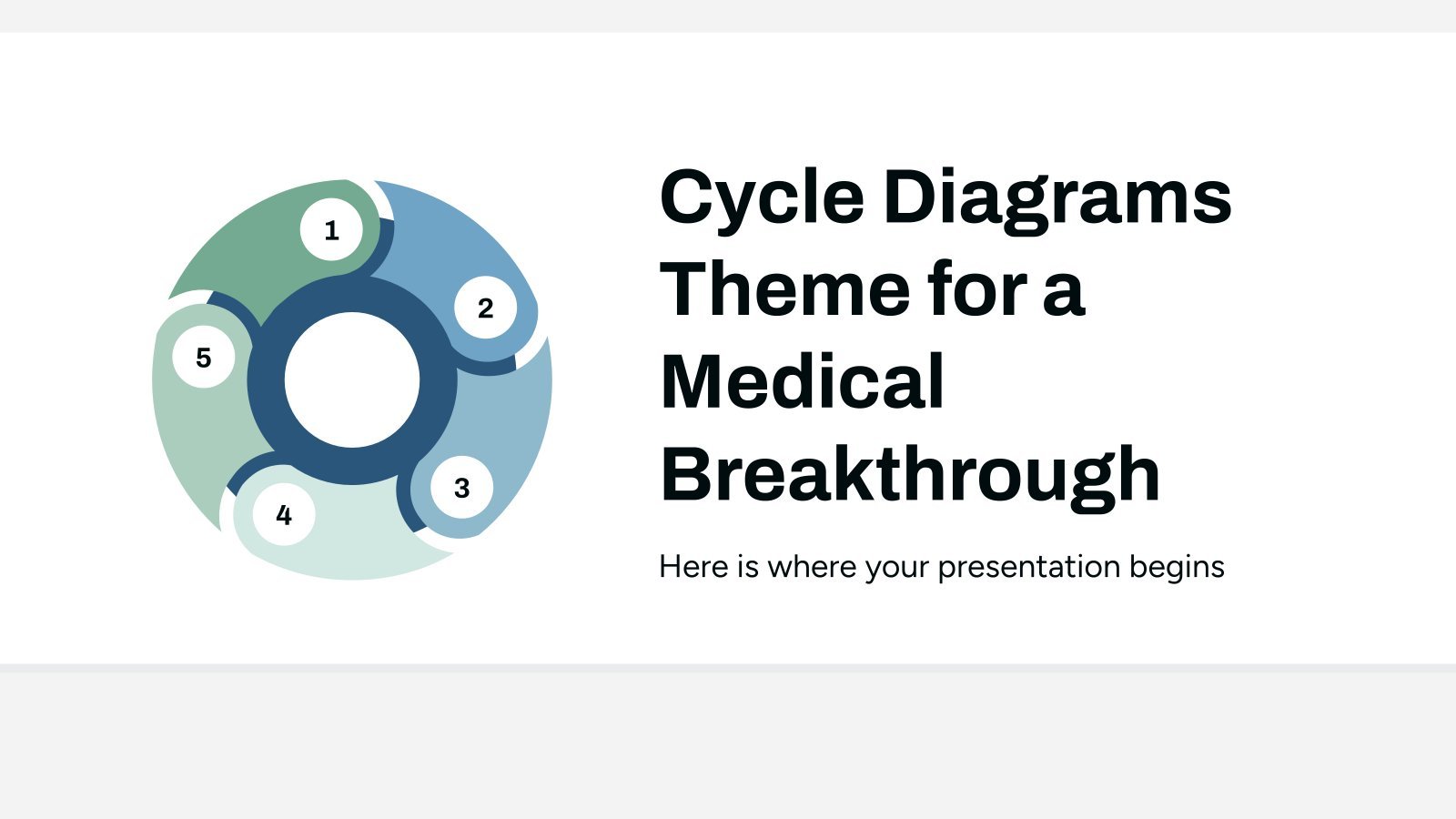 Cycle Diagrams Theme for a Medical Breakthrough presentation template 