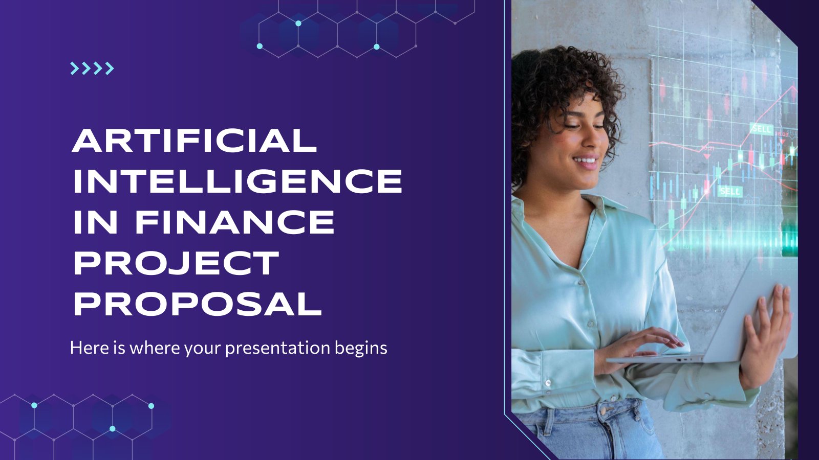 Artificial Intelligence in Finance Project Proposal presentation template 