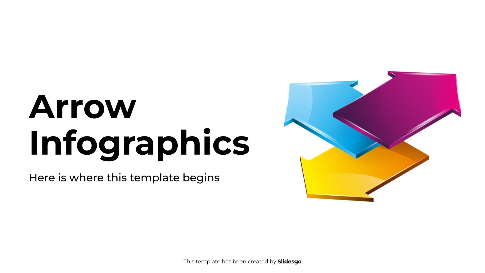 Modelo de apresentação Infográficos com setas