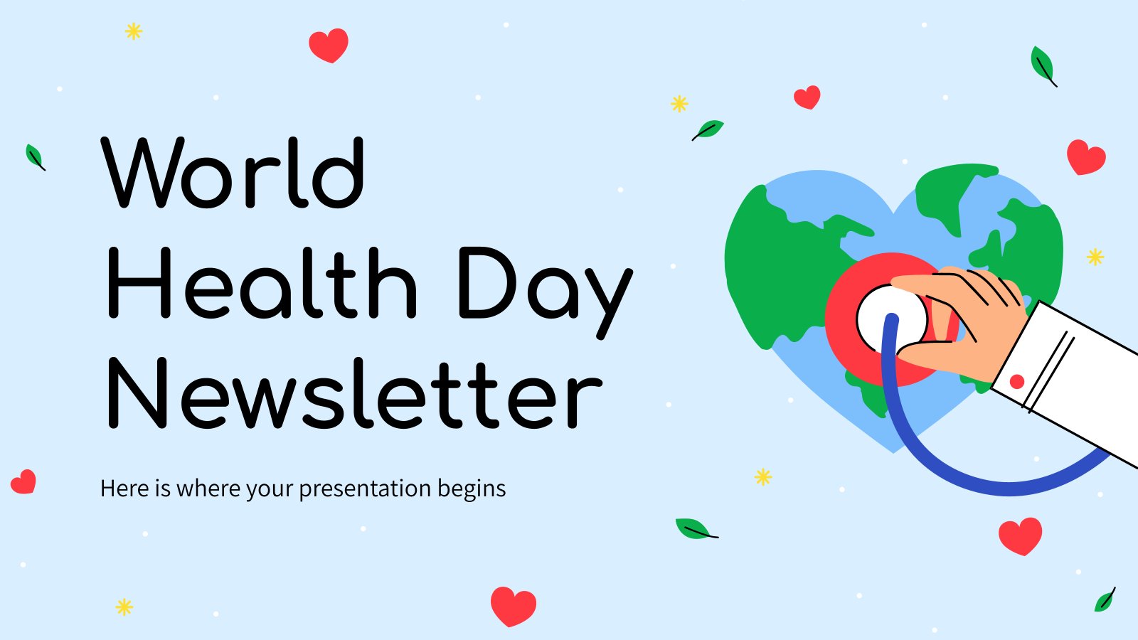 World Health Day Newsletter presentation template 