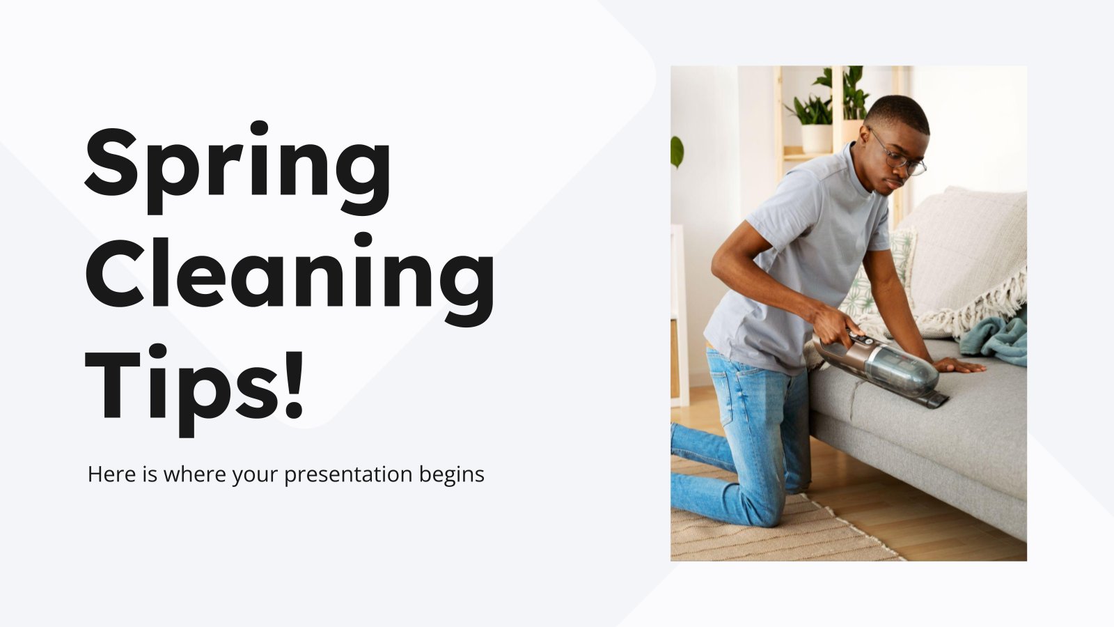 Spring Cleaning Tips! presentation template 