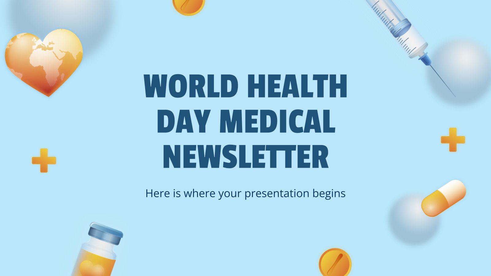 World Health Day Medical Newsletter presentation template 