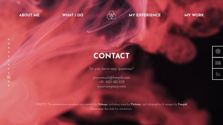 Plantilla de presentación Portafolio de diseñador web