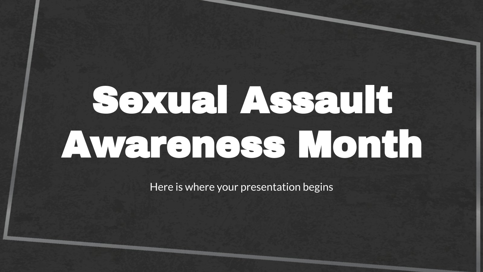 Sexual Assault Awareness Month presentation template 