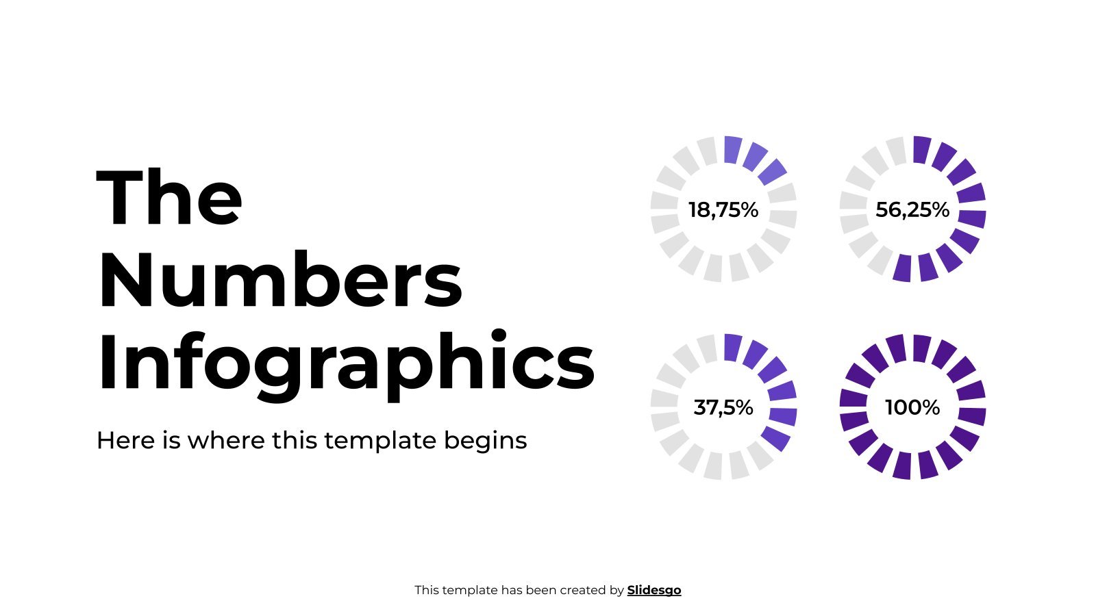 Modelo de apresentação Infográficos de dados numéricos