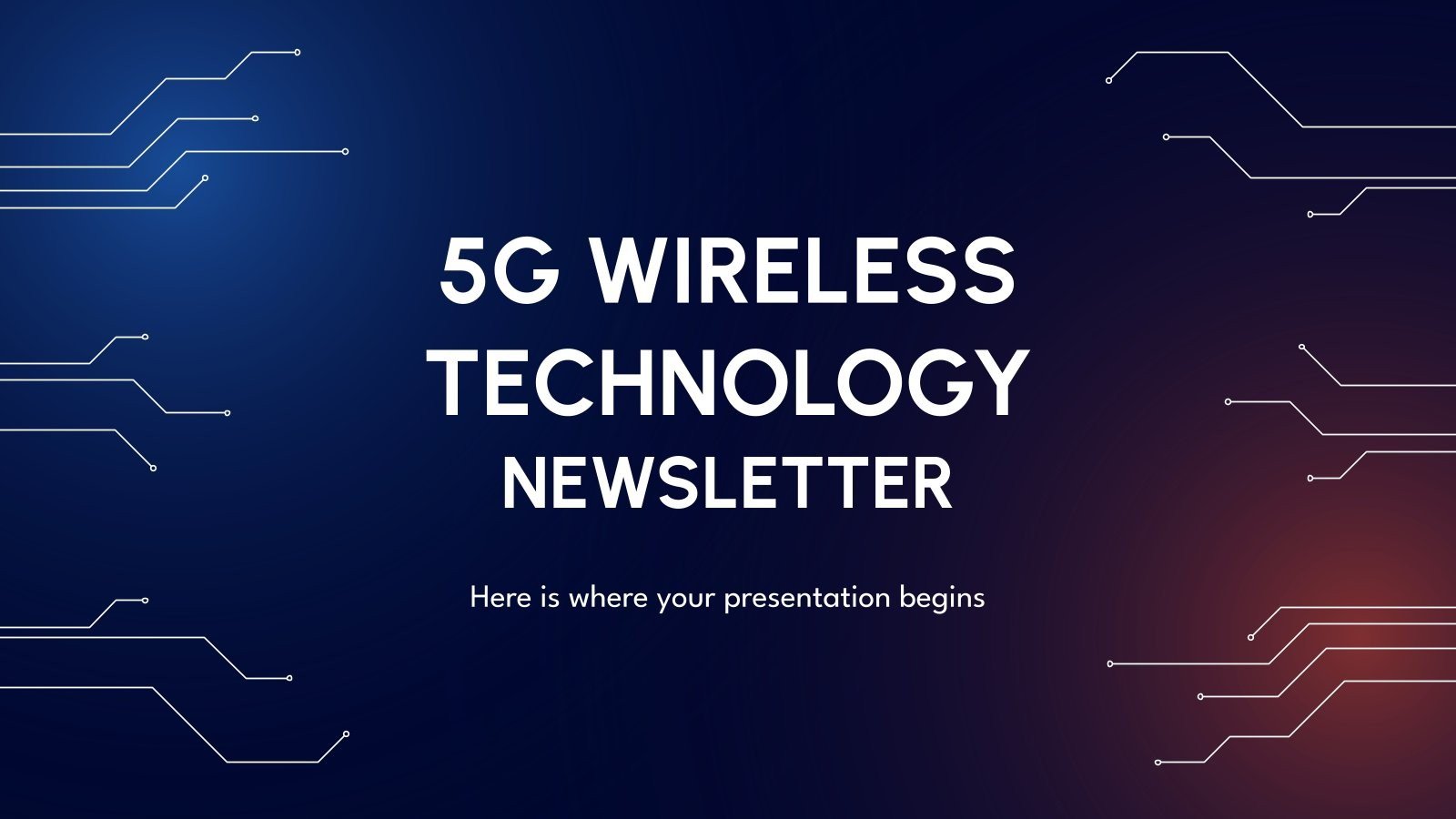 Newsletter sur la technologie sans fil 5G Modèles de présentation