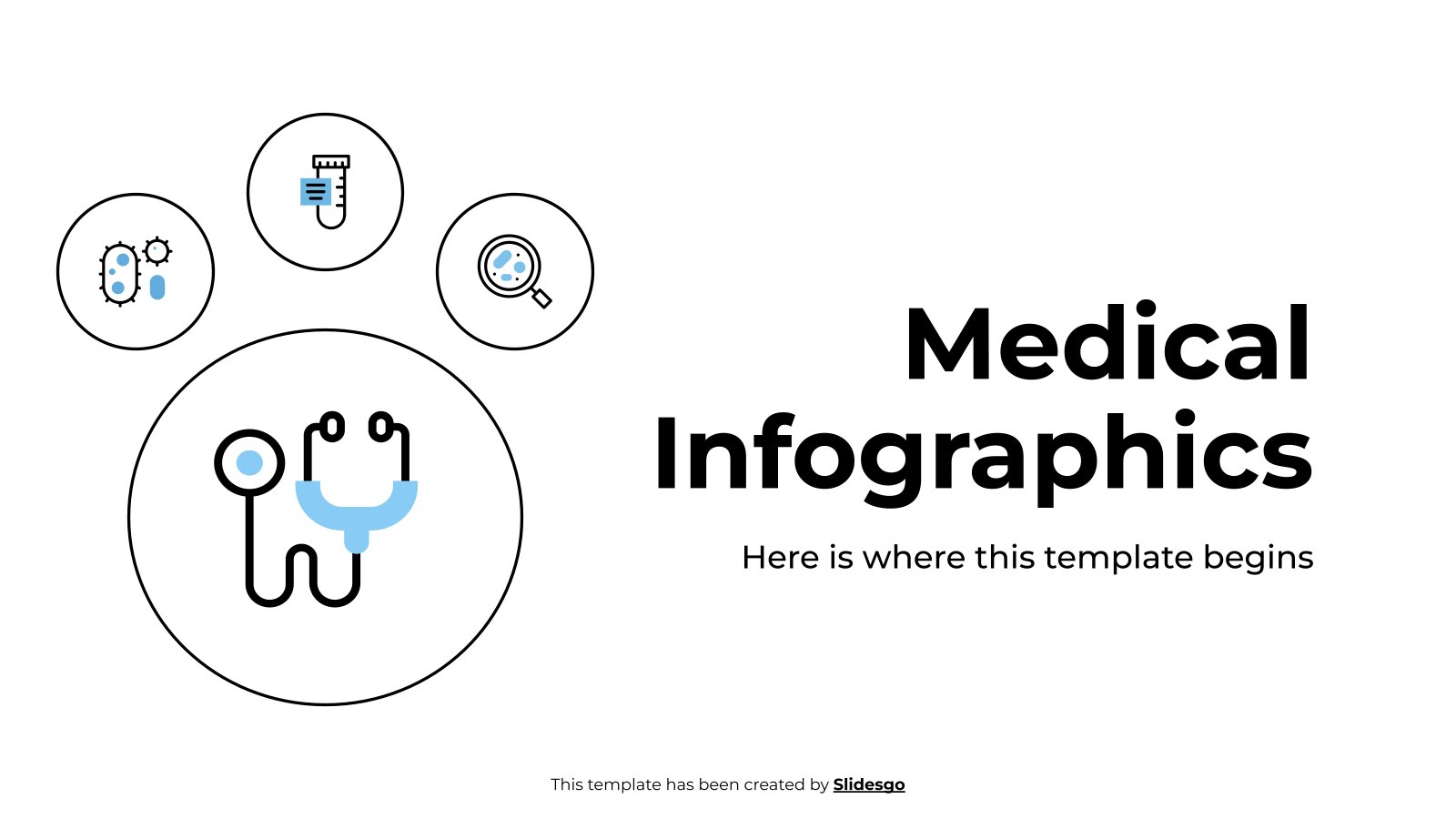 Modelo de apresentação Infográficos de medicina