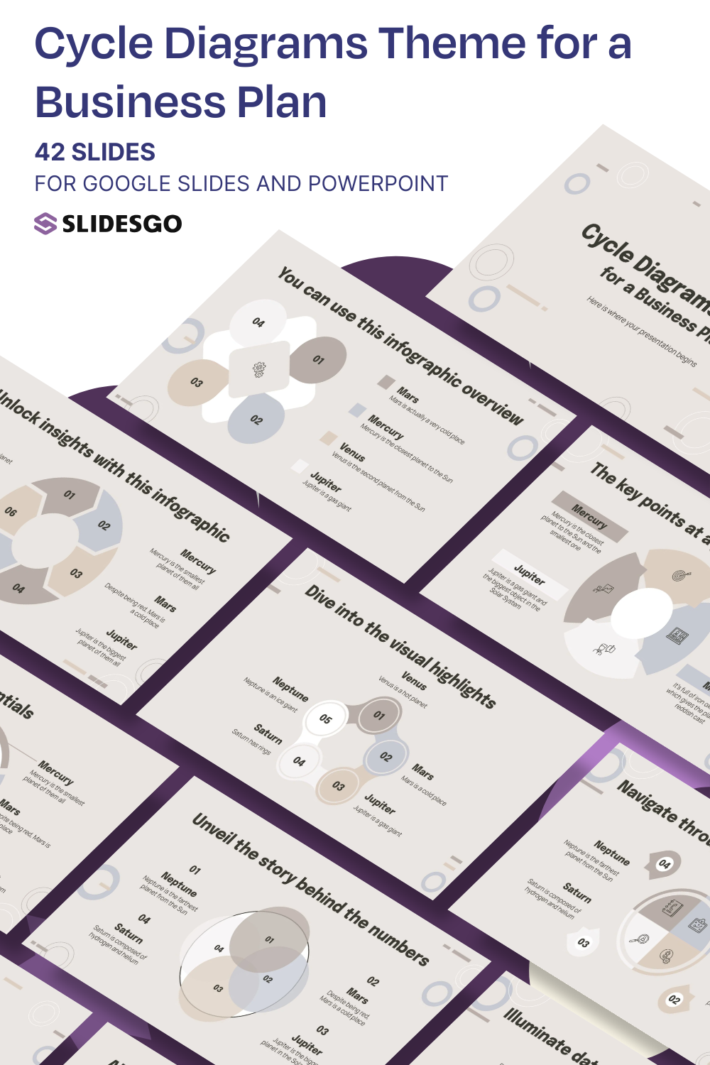 Cycle Diagrams Theme for a Business Plan Presentation