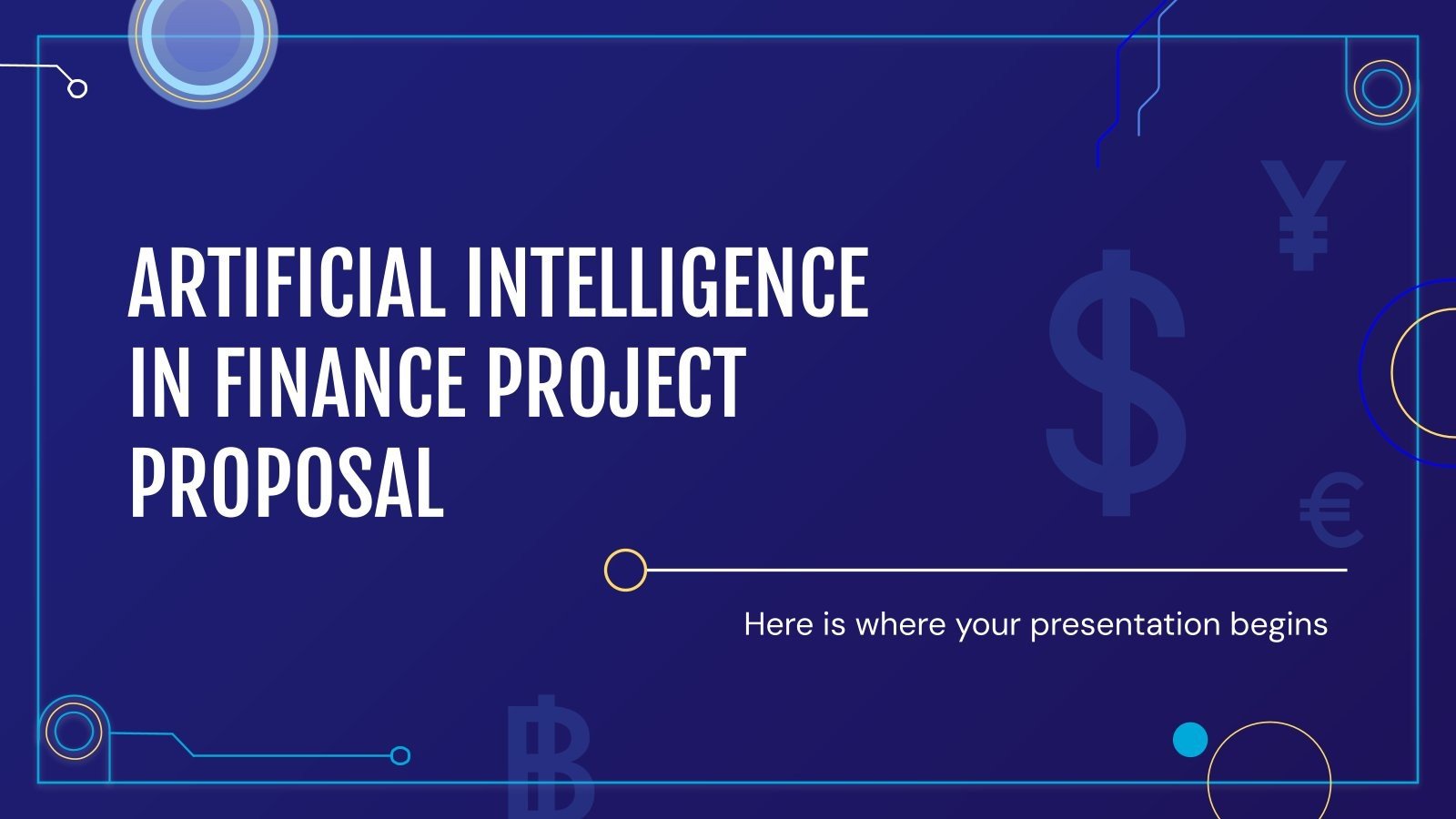 Proposition de projet sur l’intelligence artificielle dans la finance Modèles de présentation