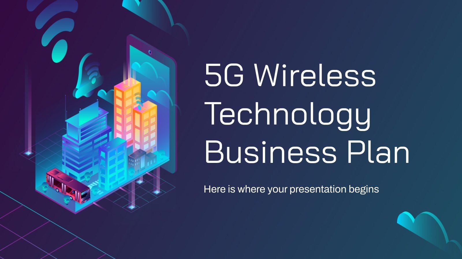 Plan d’affaires pour la technologie sans fil 5G Modèles de présentation