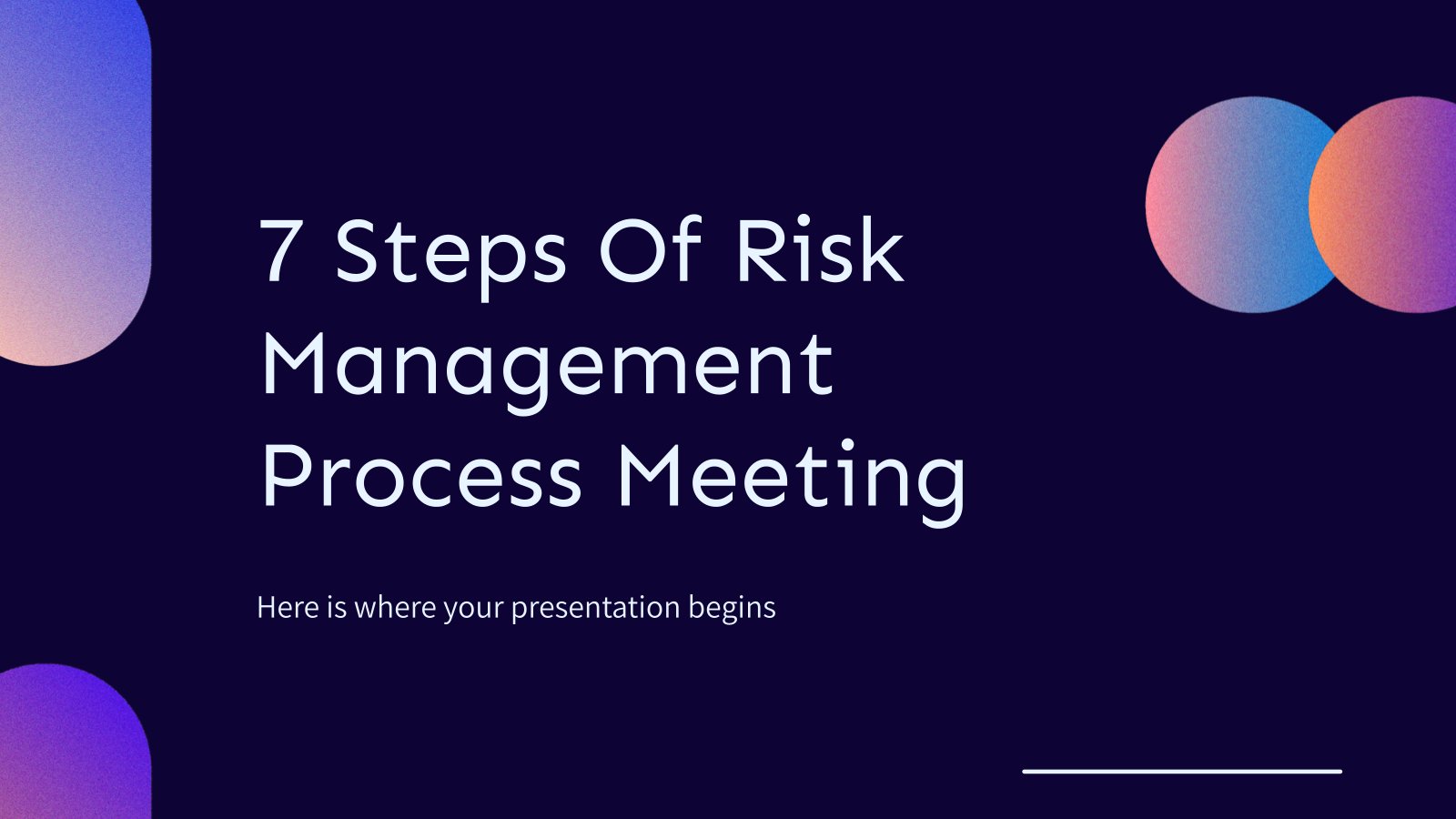 7 Steps of Risk Management Process Meeting presentation template 