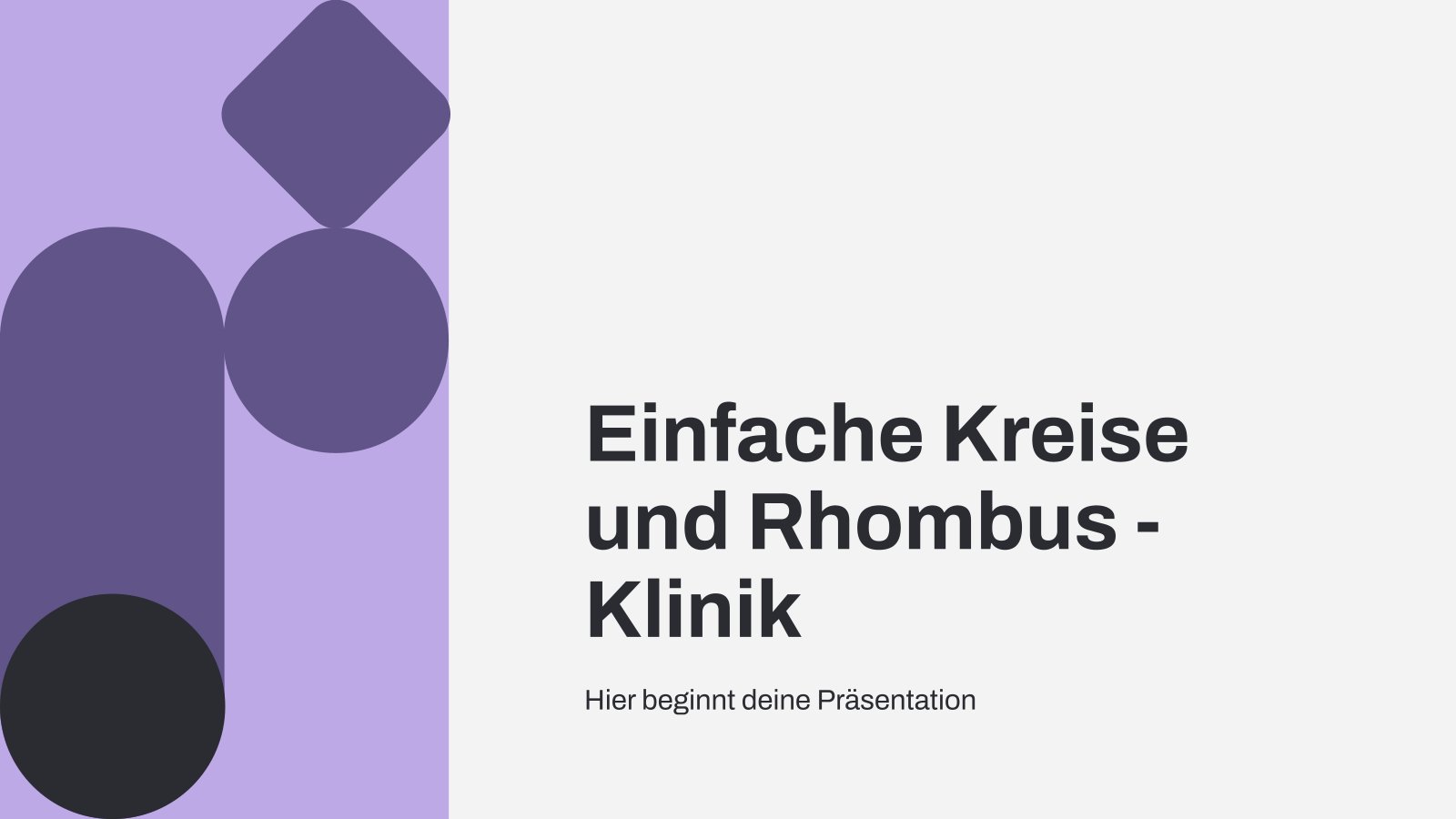 Einfache Kreise & Rhombus Klinik Präsentationsvorlage