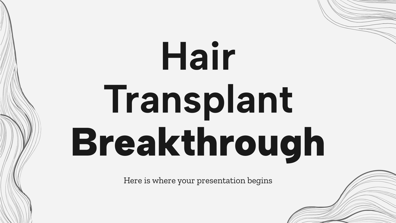 Durchbruch bei der Haartransplantation Präsentationsvorlage