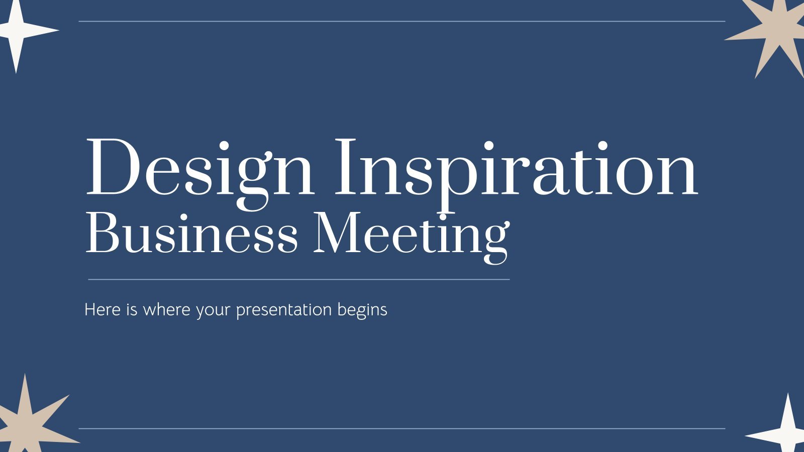 Design Inspiration Business Meeting presentation template 