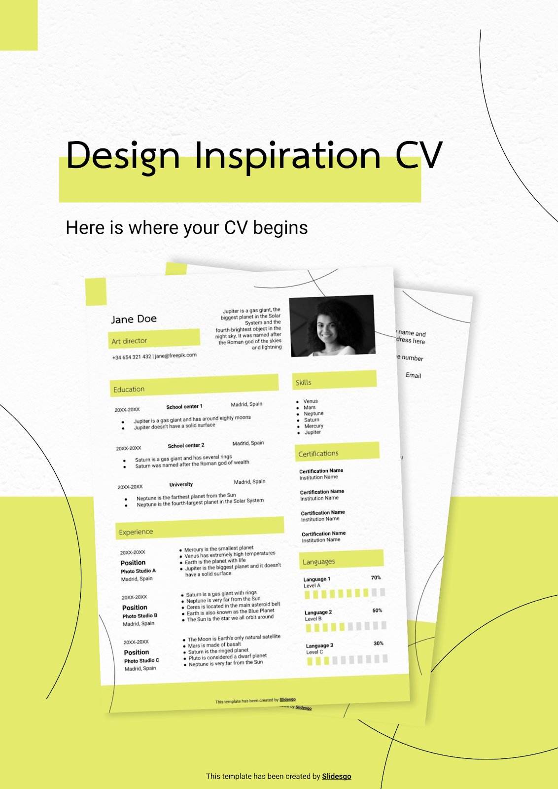 Cv Visual Inspiration Design Inspiration CV Presentation